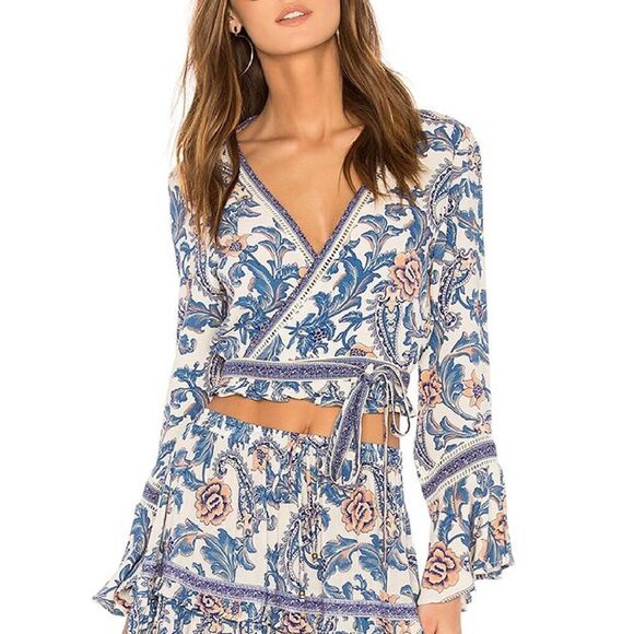 Spell & the Gypsy Monaco Etienne Wrap Top Sz. S - Picture 3 of 10